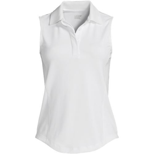 売れ筋商品|||ランズエンド カットソー トップス レディース Plus Size Wide Rib Polo Shirt Ivory/vibrant clover Lands' End Women's Plus Size Wide Rib Polo Shirt - 3X