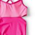 Girls Chlorine Resistant  X-Back Cut Out One Piece Swimsuit, alternative image