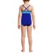 Girls Chlorine Resistant  X-Back Cut Out One Piece Swimsuit, Back