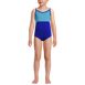 Girls Chlorine Resistant  X-Back Cut Out One Piece Swimsuit, Front