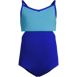 Girls Chlorine Resistant  X-Back Cut Out One Piece Swimsuit, Front