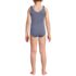 Girls Chlorine Resistant Gingham Tie Shoulder One Piece Swimsuit, Back