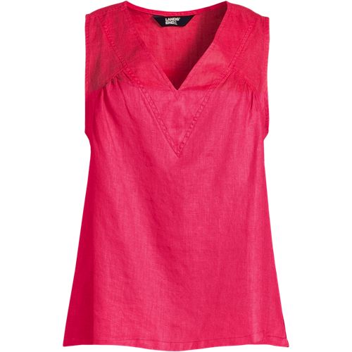 Cedar Linen L/S V-Neck Top main image 1