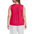 Women's Plus Size Linen V Neck Top, Back