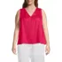 Women's Plus Size Linen V Neck Top, Front