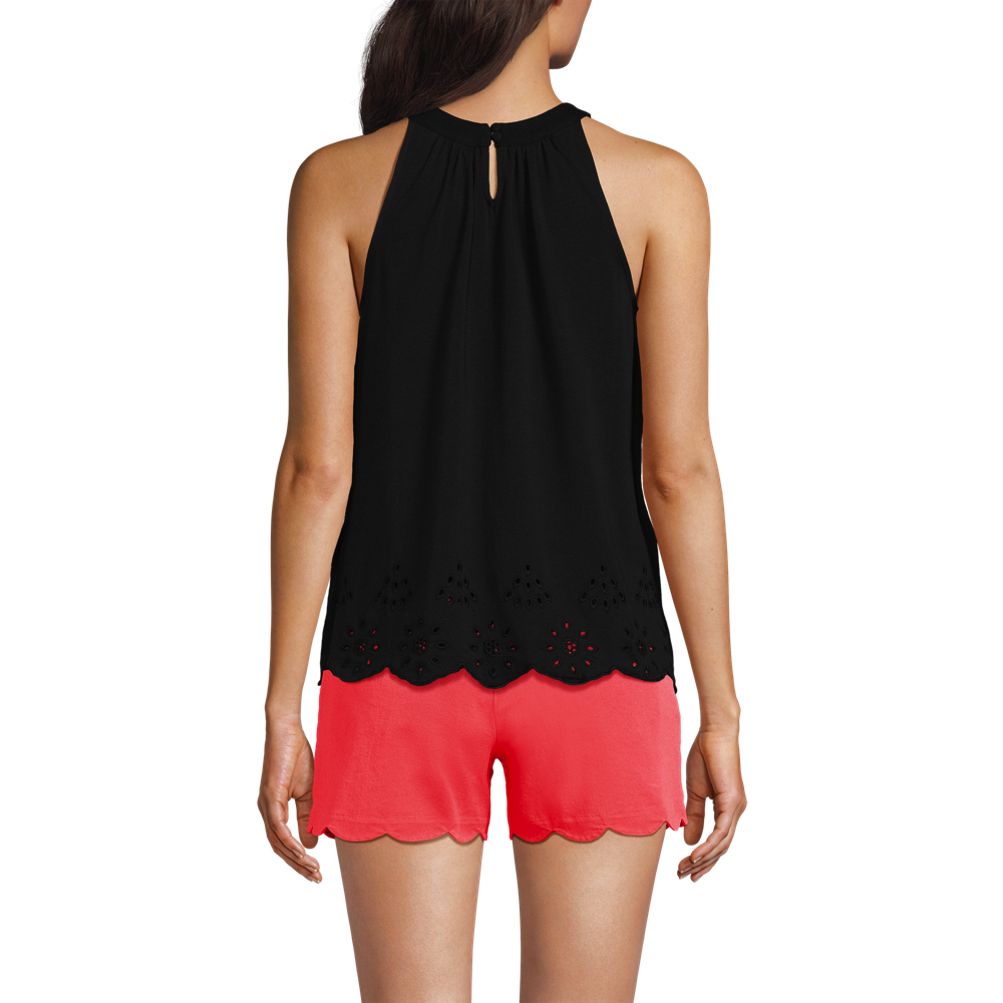 Women's Lightweight Jersey Eyelet Tank Top | Lands' End