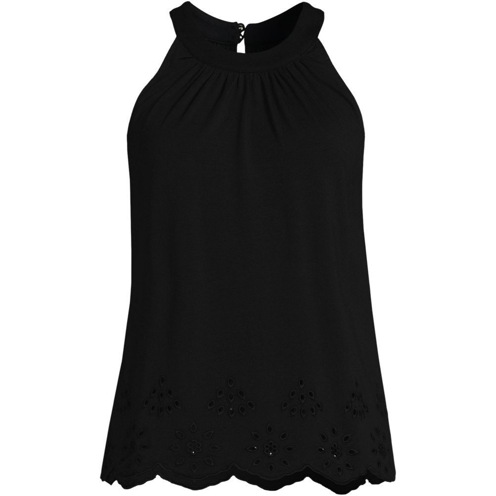 Women's Lightweight Jersey Eyelet Tank Top | Lands' End