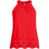 Women's Plus Size Lightweight Jersey Eyelet Tank Top, Front