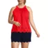 Women's Plus Size Lightweight Jersey Eyelet Tank Top, Front