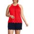 Women's Plus Size Lightweight Jersey Eyelet Tank Top, Front