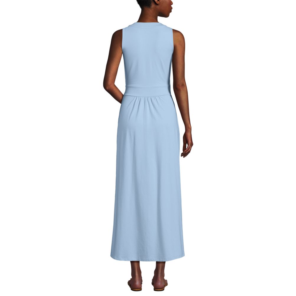 SLEEVELESS TIE WAIST MAXI DRESS