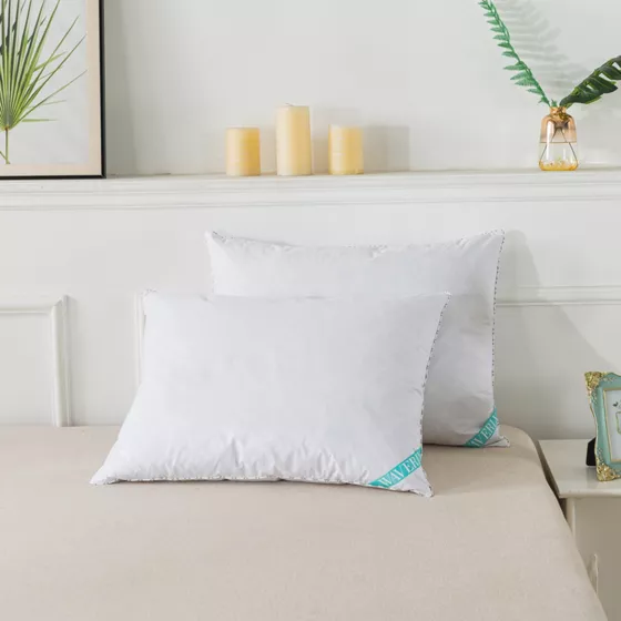 Waverly 300 Thread Count Cotton White Duck Down and Feather Bed Pillow - primary