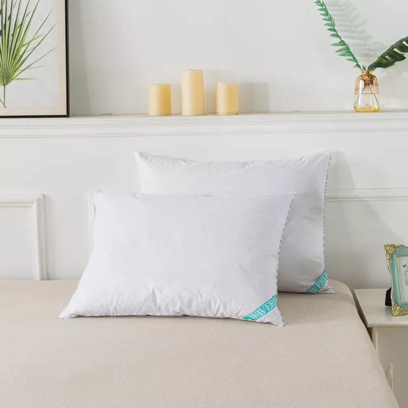 Waverly 300 Thread Count Cotton White Duck Down and Feather Bed Pillow, alternative image