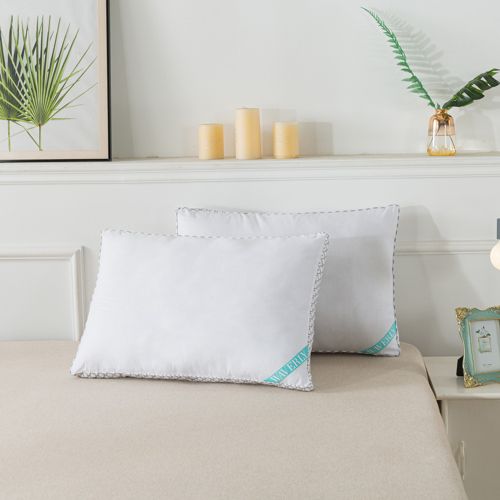 Serta King Cotton Blend European Down Firm Bed Pillow