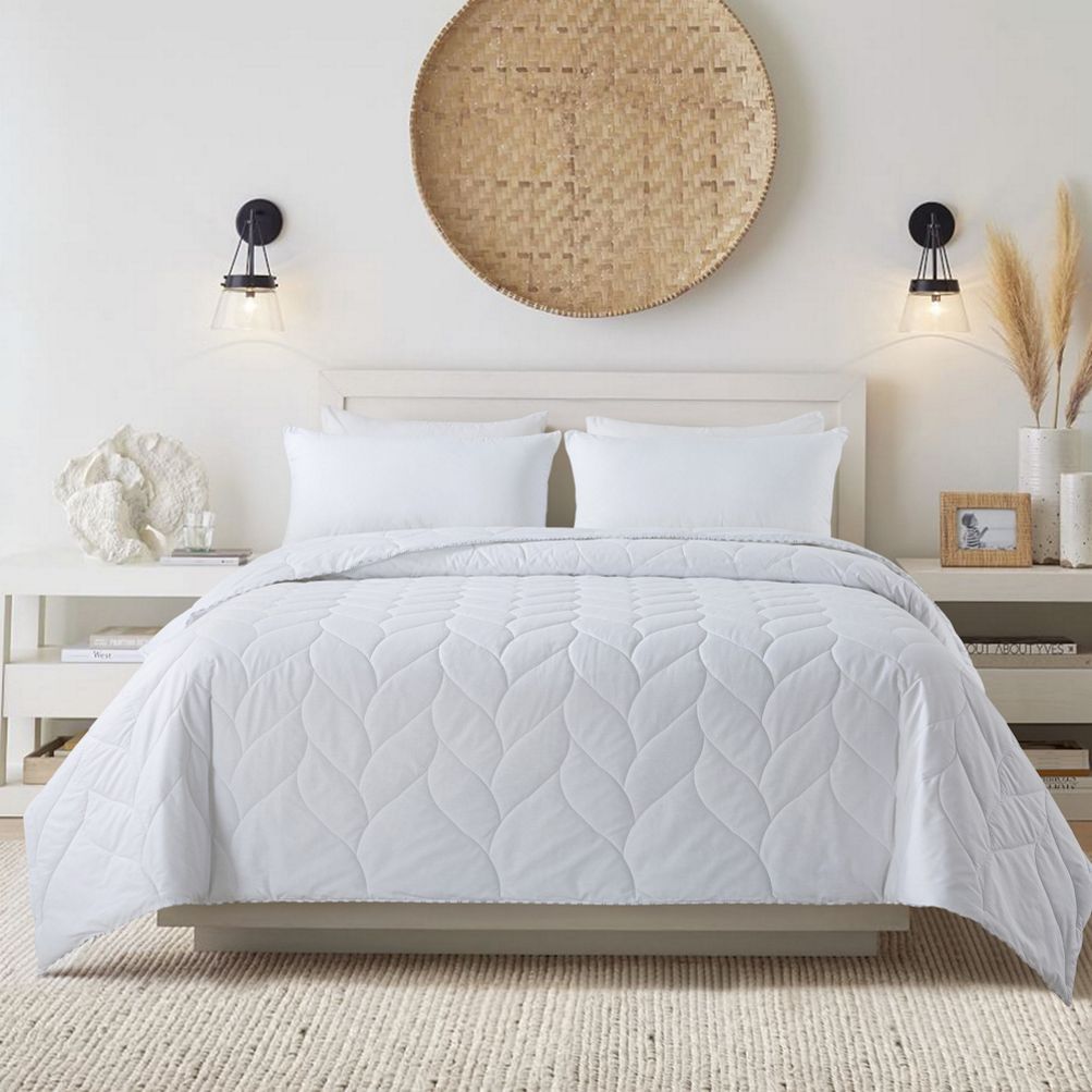 Waverly Antimicrobial Cotton White Duck Down and Feather Bed