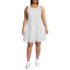 Women's Plus Size Sleeveless Eyelet Shirt Dress, Front