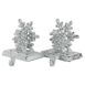 Northlight Silver Snowflake Christmas Stocking Holders Set of 2, alternative image