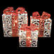 Northlight Lighted Glitter Gift Boxes Outdoor Christmas Decorations Set of 3, alternative image