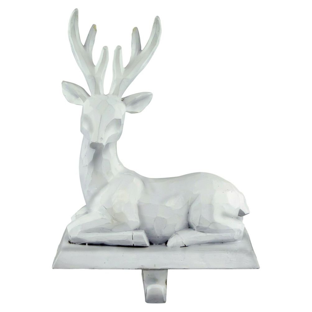 Northlight White Reindeer Christmas Stocking Holders Set of 2