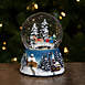 Northlight 5.75" Winter Forest Sleigh Ride Musical Christmas Snow Globe, alternative image