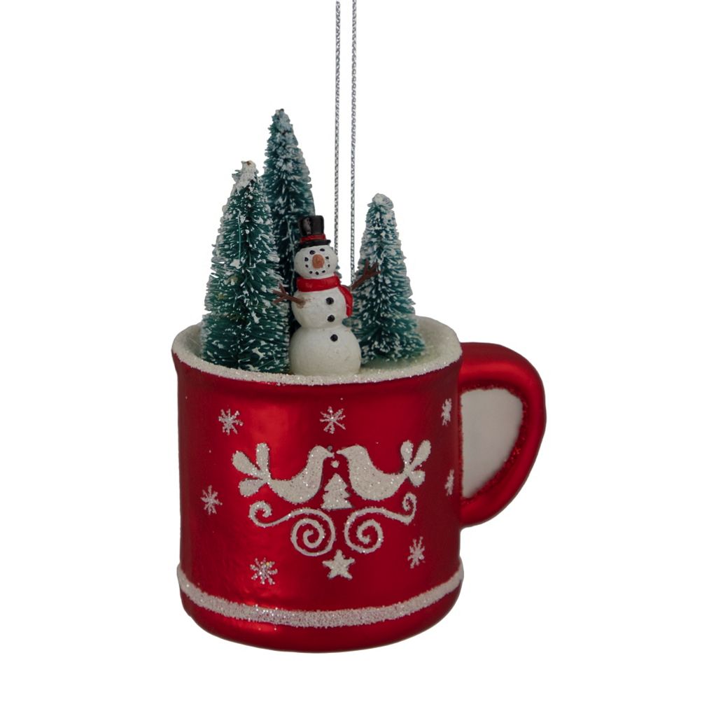 Christmas Mug, Christmas, Christmas Tree, Snowman, Snow, Cottage