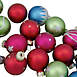 Northlight Small Glass Ball Christmas Ornaments and 5" Finial Tree Topper Set of 20, alternative image