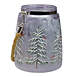 Northlight 6.25" Hand Painted Pine Trees and Cardinals Flameless Glass Christmas Candle Holder, alternative image