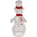 Northlight 28" Rattan Snowman Christmas Outdoor Decoration Pre lit with 35 clear Lights, alternative image