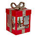 Northlight 7" Lighted Red Gift Box Christmas Snow Globe with Santa and Reindeer, alternative image