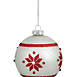 Northlight 4" Glittered Snowflake Glass Christmas Ball Ornament, alternative image