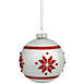 Northlight 4" Glittered Snowflake Glass Christmas Ball Ornament, alternative image