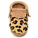 Minnetonka Baby Leopard Riley Suede Bootie Moccasin Slippers, alternative image