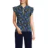 Women's Chiffon Tie Neck Ruffle Shirt, Front