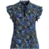 Women's Chiffon Tie Neck Ruffle Shirt, Front