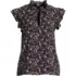 Women's Chiffon Tie Neck Ruffle Shirt, Front