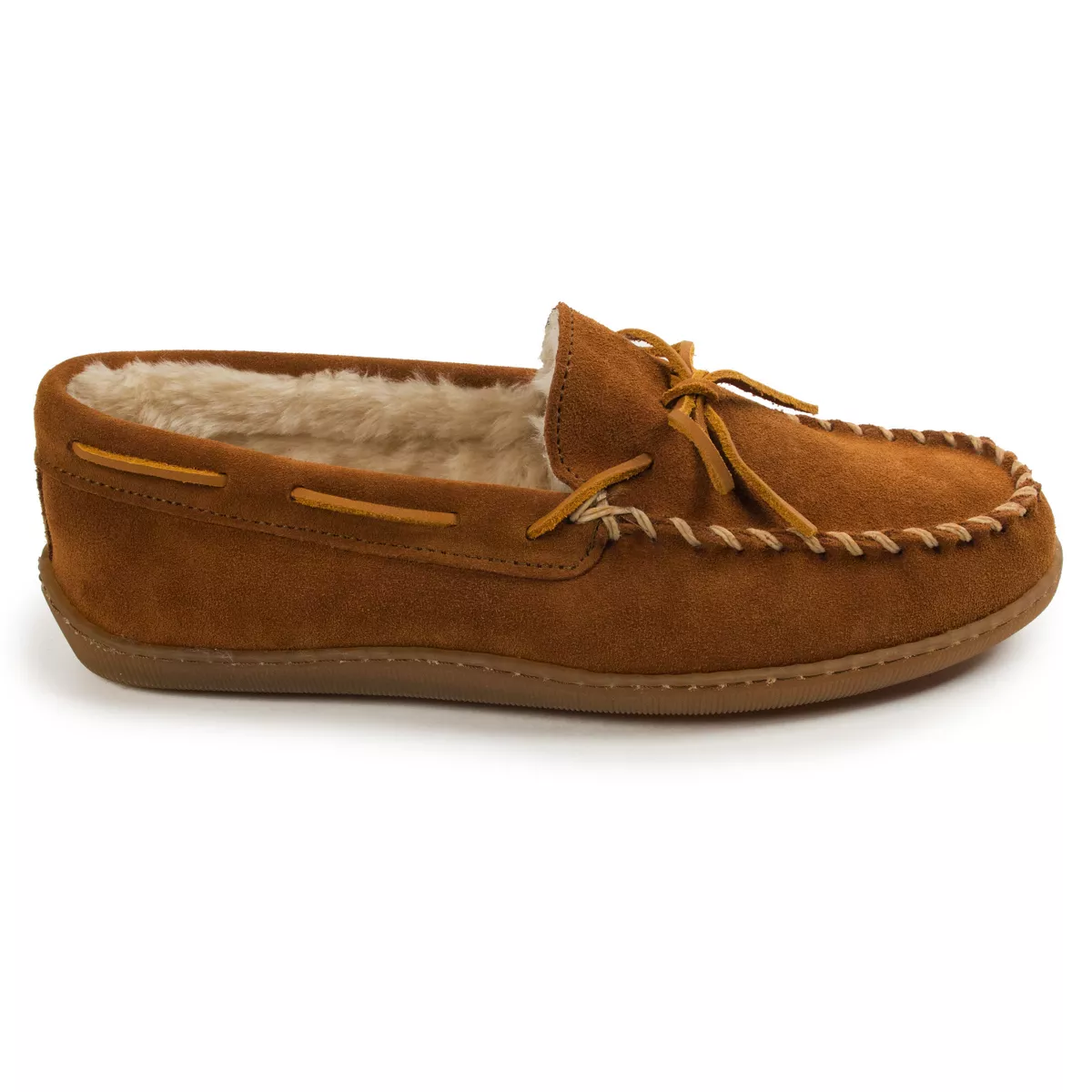Minnetonka Men's Hardsole Suede Moccasin Slippers