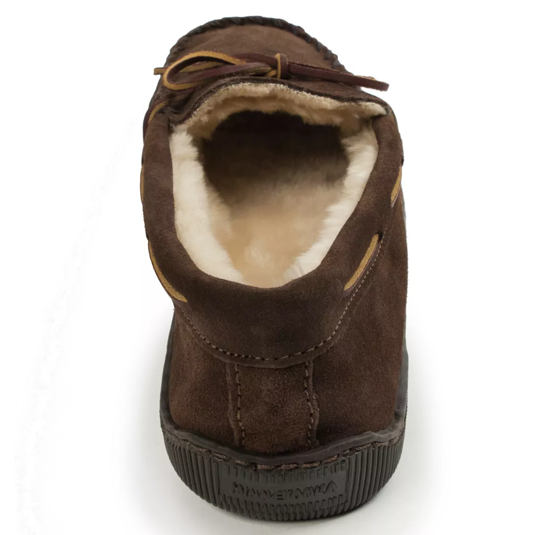 Minnetonka Men's Hardsole Suede Moccasin Slippers