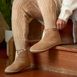 Minnetonka Women's Tucson Suede Slip On Bootie Slippers, alternative image