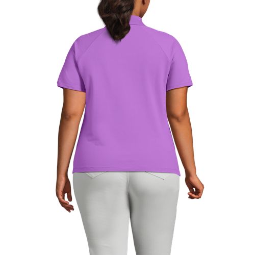  Lands' End Piqué-poloshirt Slim Fit Mit Kurzen ärmeln, Damen, Größe:48-50 Plus, Pink, Baumwolle/baumwoll-mischung, By Lands' End 