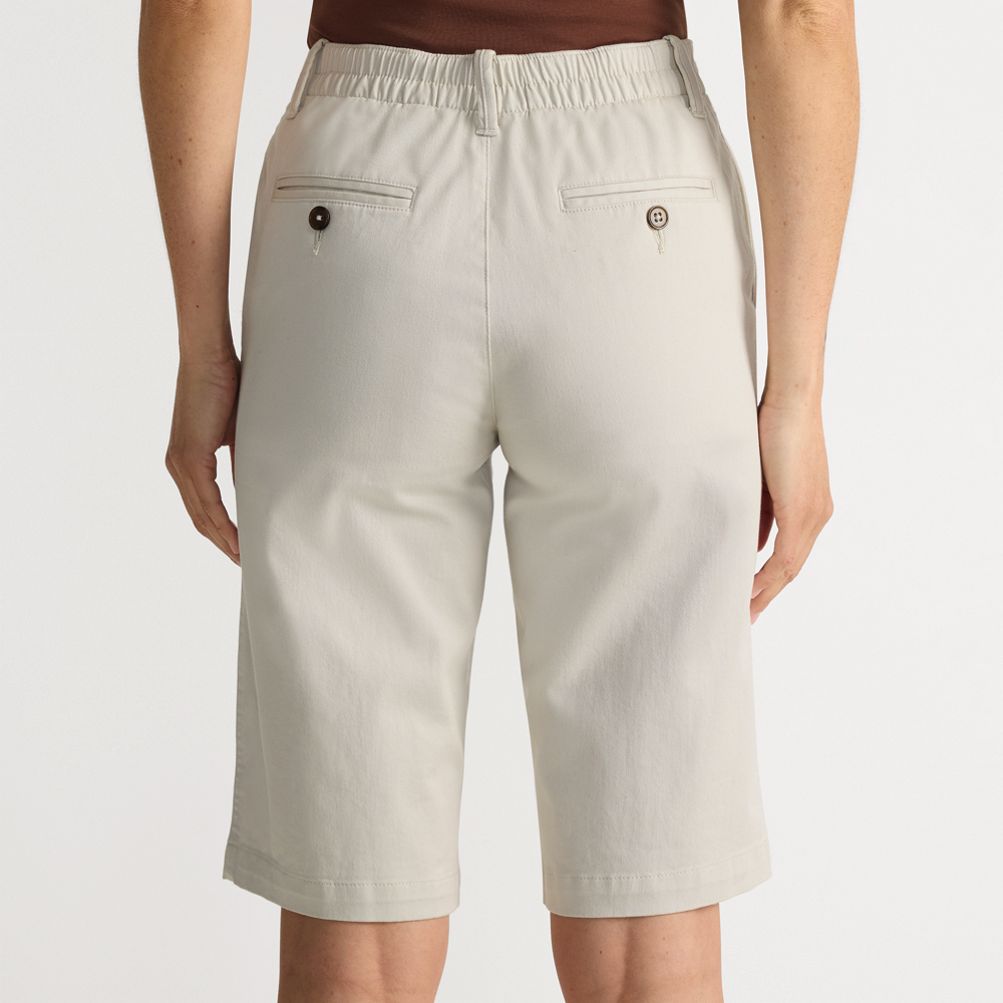 Lee Ladies Bermuda Chino Shorts – Elasticated Waist, 97% Cotton, Summer Casual, Multi-Colour