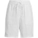 Women's Plus Size High Rise Drawstring A-line 10" Linen Shorts, Front