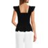 Women's Linen Ruffle Strap Smocked Top, Back