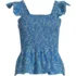 Women's Linen Ruffle Strap Smocked Top, Front