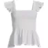 Women's Linen Ruffle Strap Smocked Top, Front