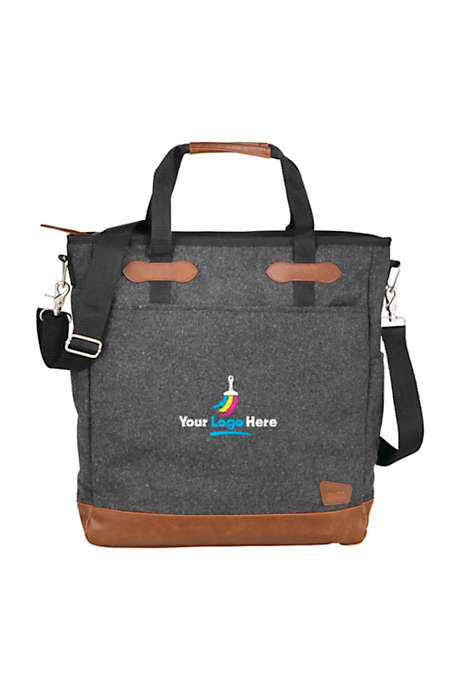 Field and Co Campster Custom Logo Wool 15in Computer Tote