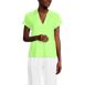 Women's Linen Blend Johnny Collar Polo, Front