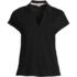 Women's Linen Blend Johnny Collar Polo, Front
