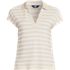 Women's Linen Blend Johnny Collar Polo, Front