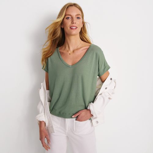 YAYA B.V / Damen-Shirt / Oberteil mit V-Ausschnitt