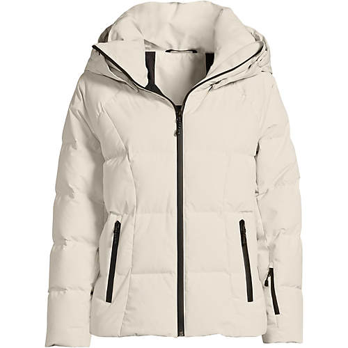 Women's Hooded Down Puffer Jacket - Secondary